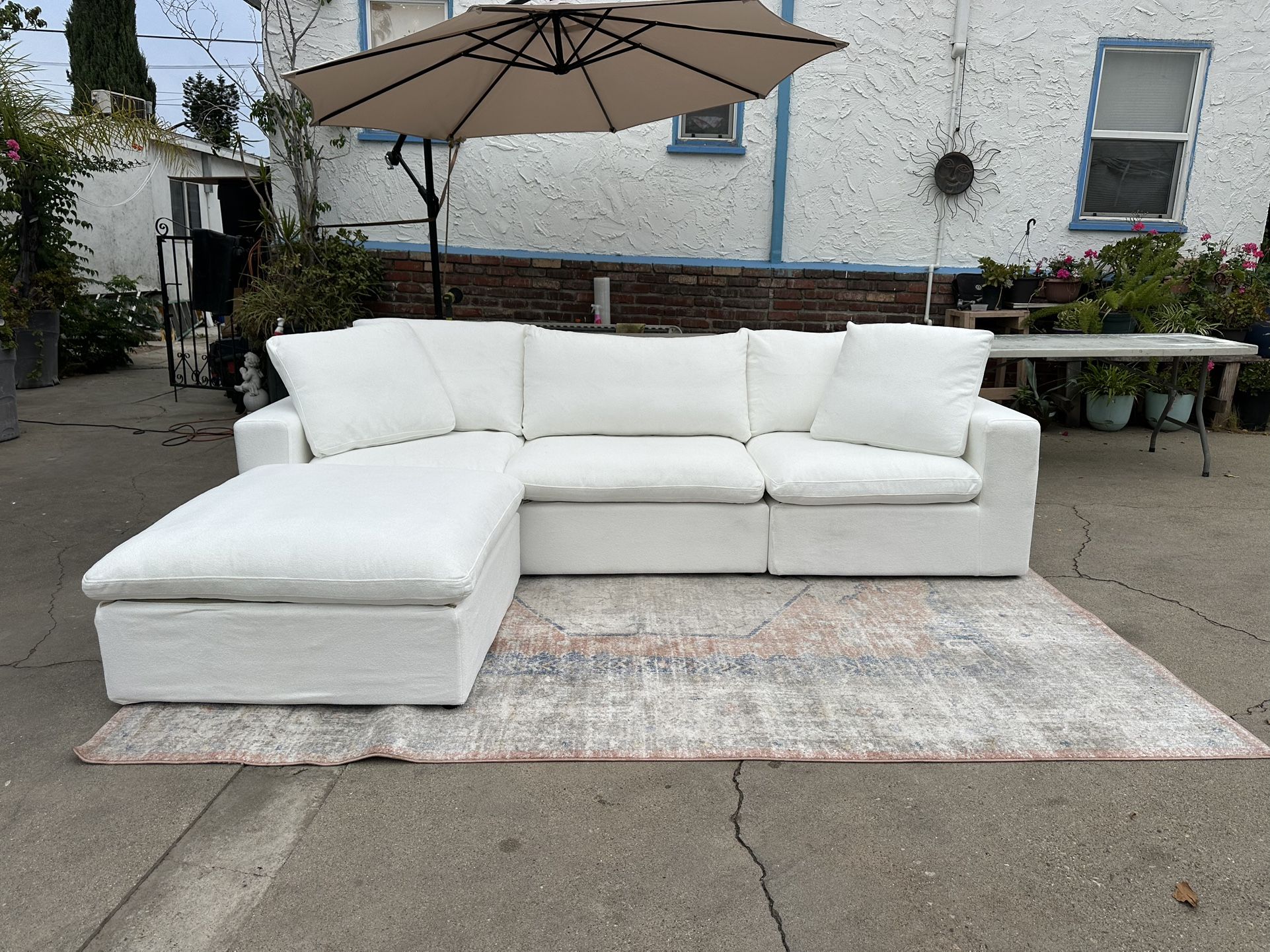 White 4 Pcs Modular Cloud Couch Dupe