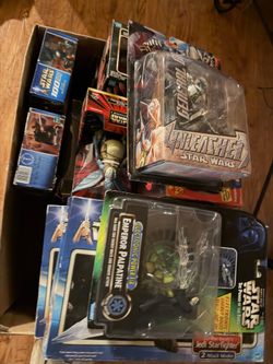 Box of Vintage star wars Toys.