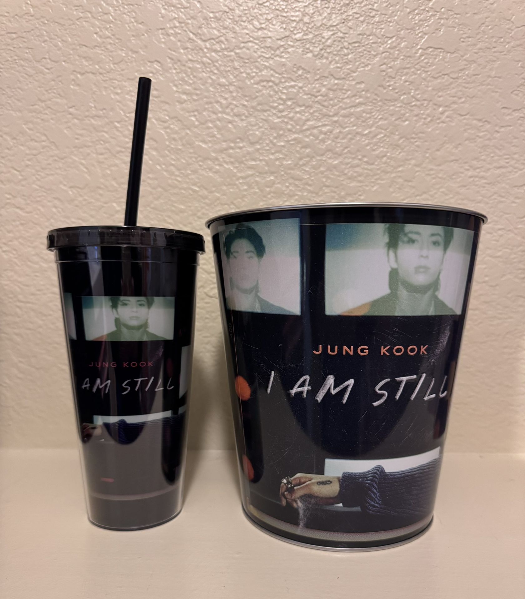 BTS Jungkook Popcorn Bucket And Tumbler