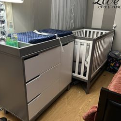 Baby Crib And Changing Station