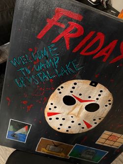 Friday the 13th Hand-Painted Camp Crystal Lake Art