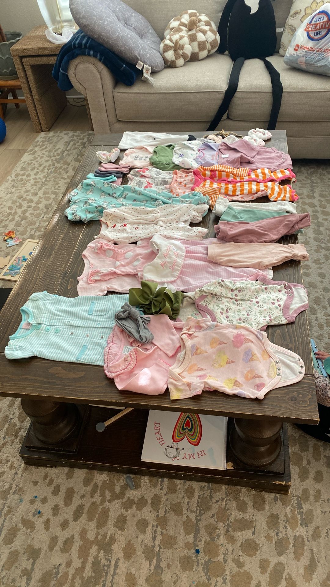 Lot Of Baby Girl Clothes 0-3 Months/NB