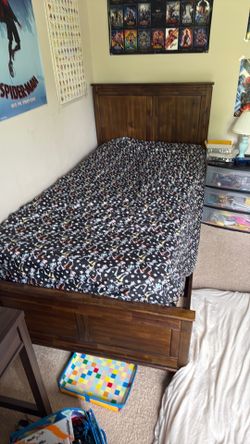 Child’s twin size  bed frame with box spring