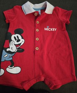 Mickey short romper size 0/3months