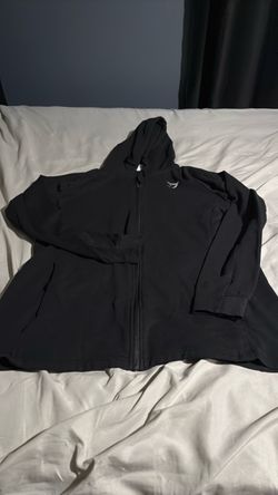 GYMSHARK  black Zip-Up Hoodie