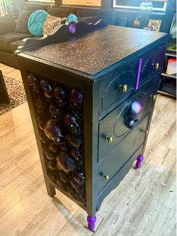 One-of-a-Kind Gothic Skull Dresser | Refinished Vintage Chest | Dark Maximalist Furniture