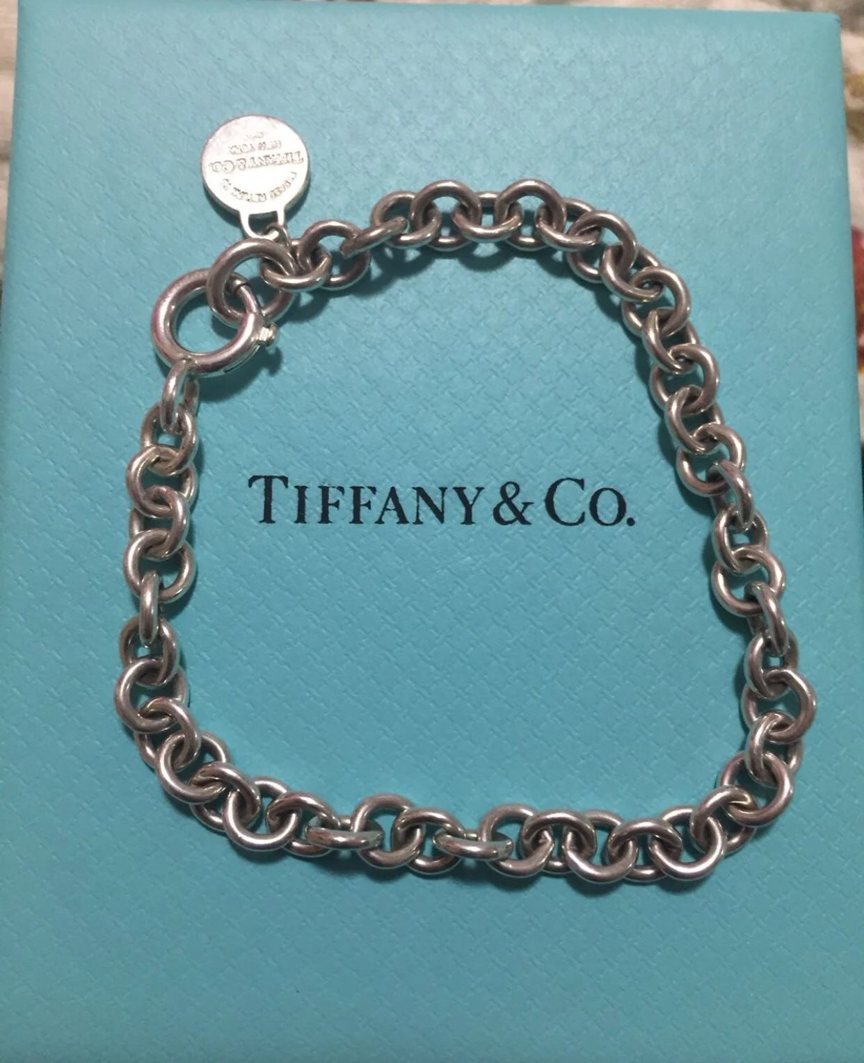 Tiffany & Co Authentic Bracelet Silver 925 Return to Tiffany New York charm