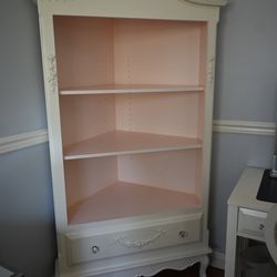 Art For Kids Furniture Co. Corner Bookcase w/ Bottom Drawer