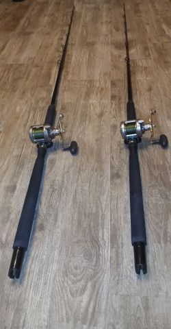 2 NEW DIAWA SALTIST 20HA 6.1.1  LW on New Custom coated All black  7'0 STAR RODS