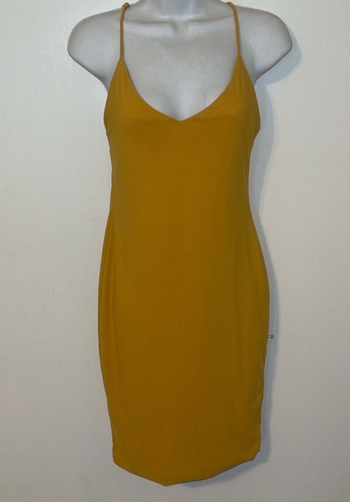 NWOT Iris halter mini dress yellow