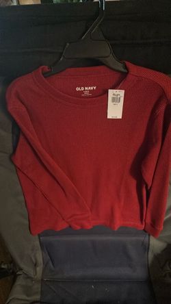 Old Navy Kids Red Waffle Knit Top size Small (6-7)