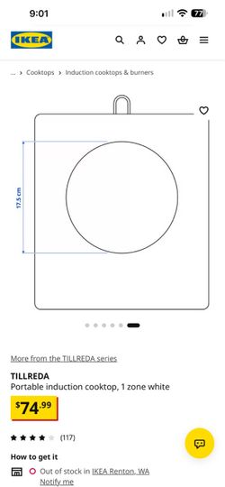 IKEA TILLRED Portable induction cooktop
