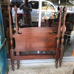 Pair Twin Mahogany Beds 