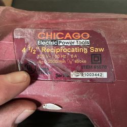 Chicago Electric Power Tools 4 1 1/4 Recratingnsaw 120