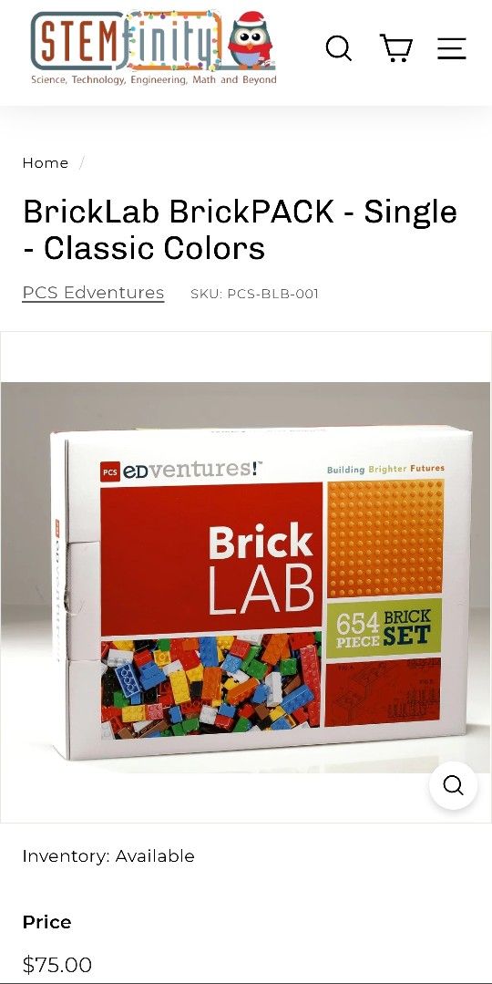 BrickLab BrickPACK - Single - Classic Colors - 654 Building Brick Pieces