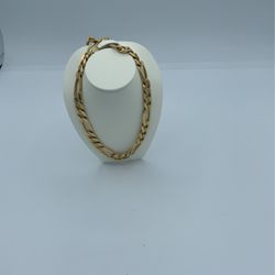 14K Solid Gold Figaro Chain