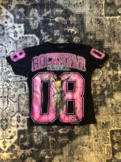 Rockstar Original Black and pink oversized Tee