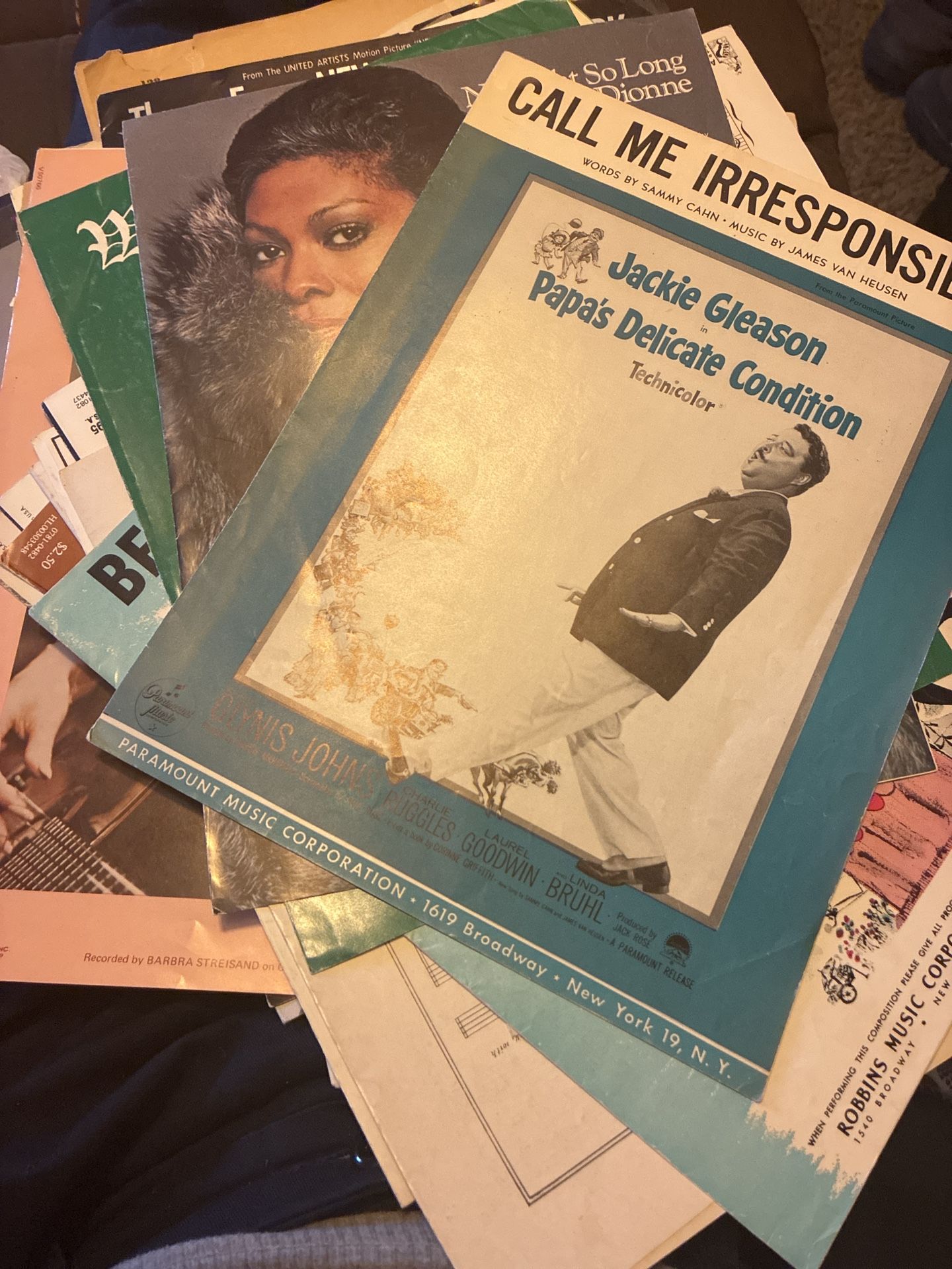 Vintage Sheet Music Collection – 30–40 Pieces – Broadway, Pop, Classic Hits – Good Condition