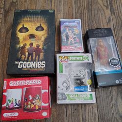 New in box Funko stuff , Super Mario Mug etc