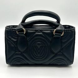 Valentino Orlandi Black Quilted Small Tote