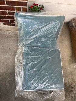 Darkish blue cushion chair set