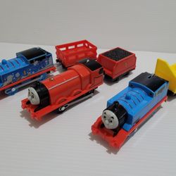 Thomas & Friends Trackmaster Motorized Engine 2013 Puffy Smoke + Cargo Car Lot Of 3