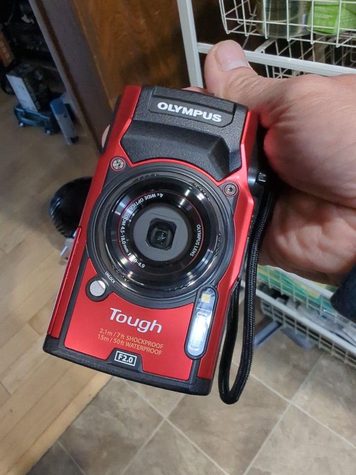 OM SYSTEM Olympus TG-5 Waterproof Camera with 3-Inch LCD, Red