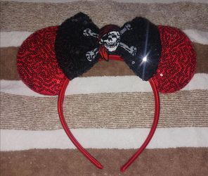 1pc pirate mouse ears headband