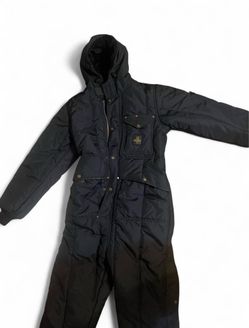 Black Insulated One-Piece Snow Suit #refrigiwear