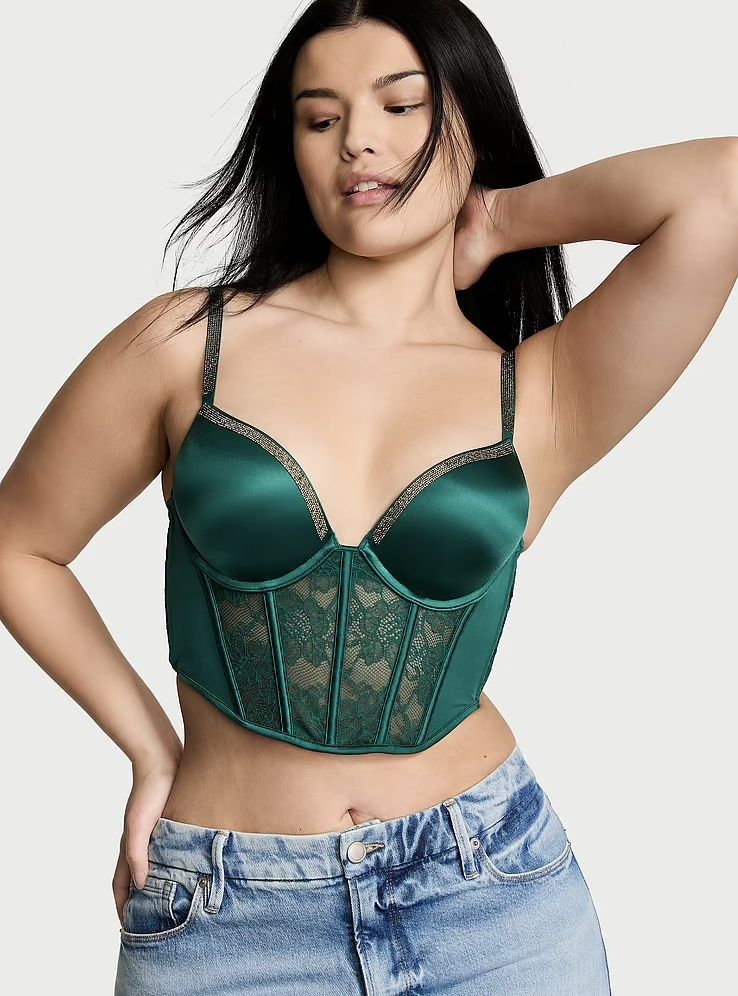 Victoria secret VERY SEXY Bombshell Add-2-Cups Shine Strap Push-Up Corset Top