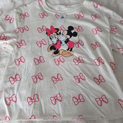 Minnie And mickey bow Tee