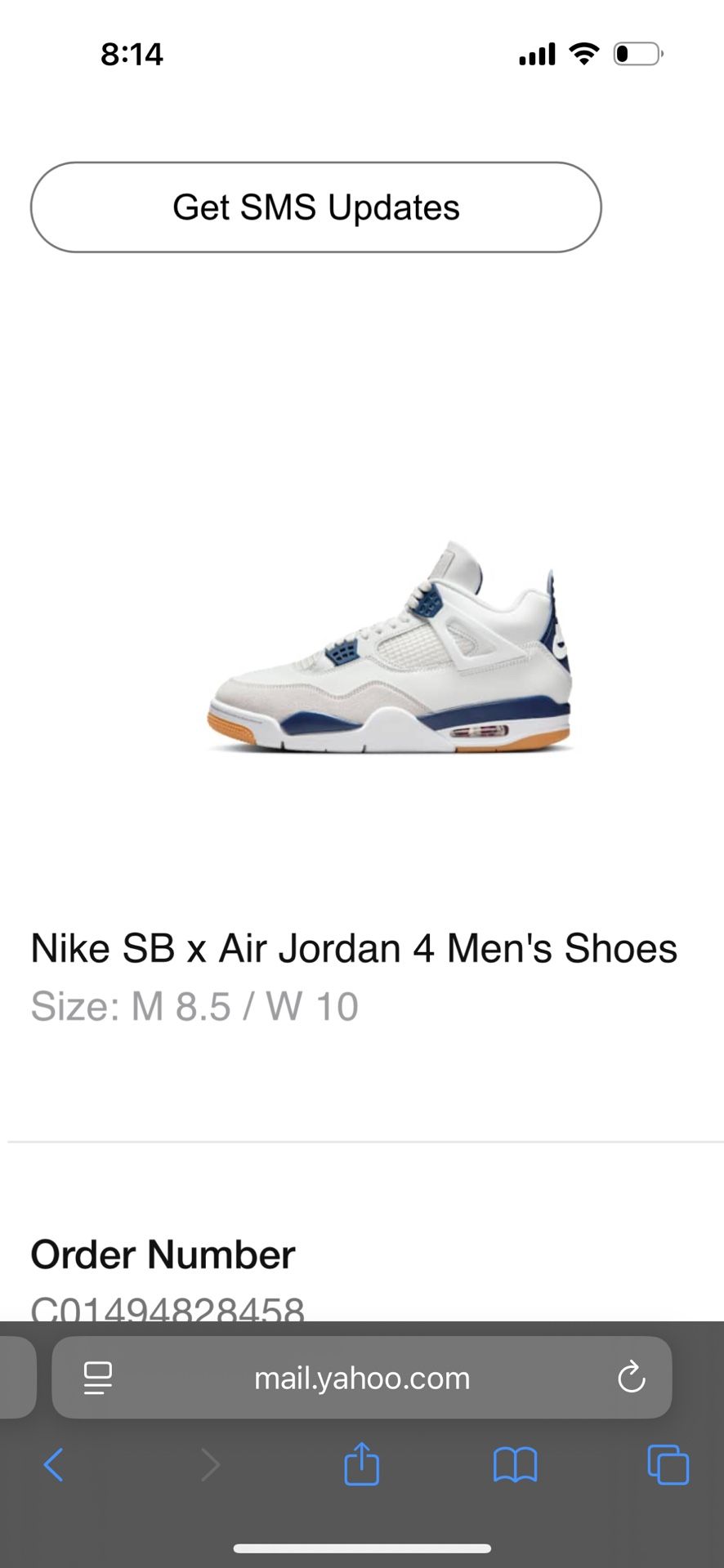 New Air Jordan 4 Retro SB Navy 8.5