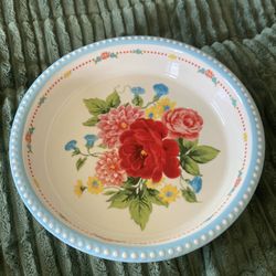 Pioneer Woman Floral Pie Plate/Ceramic Pan