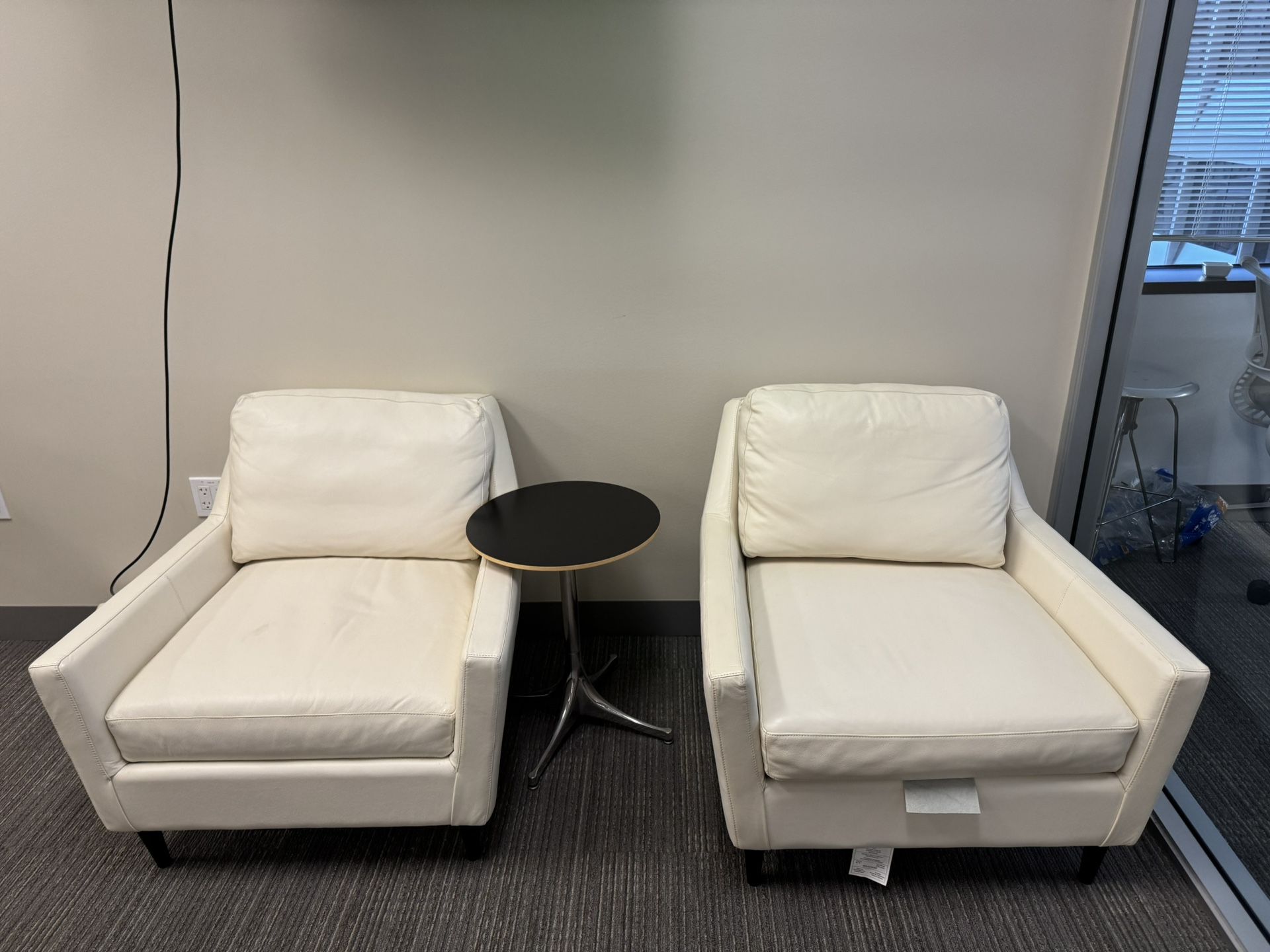 West Elm Leather Sofa Chairs