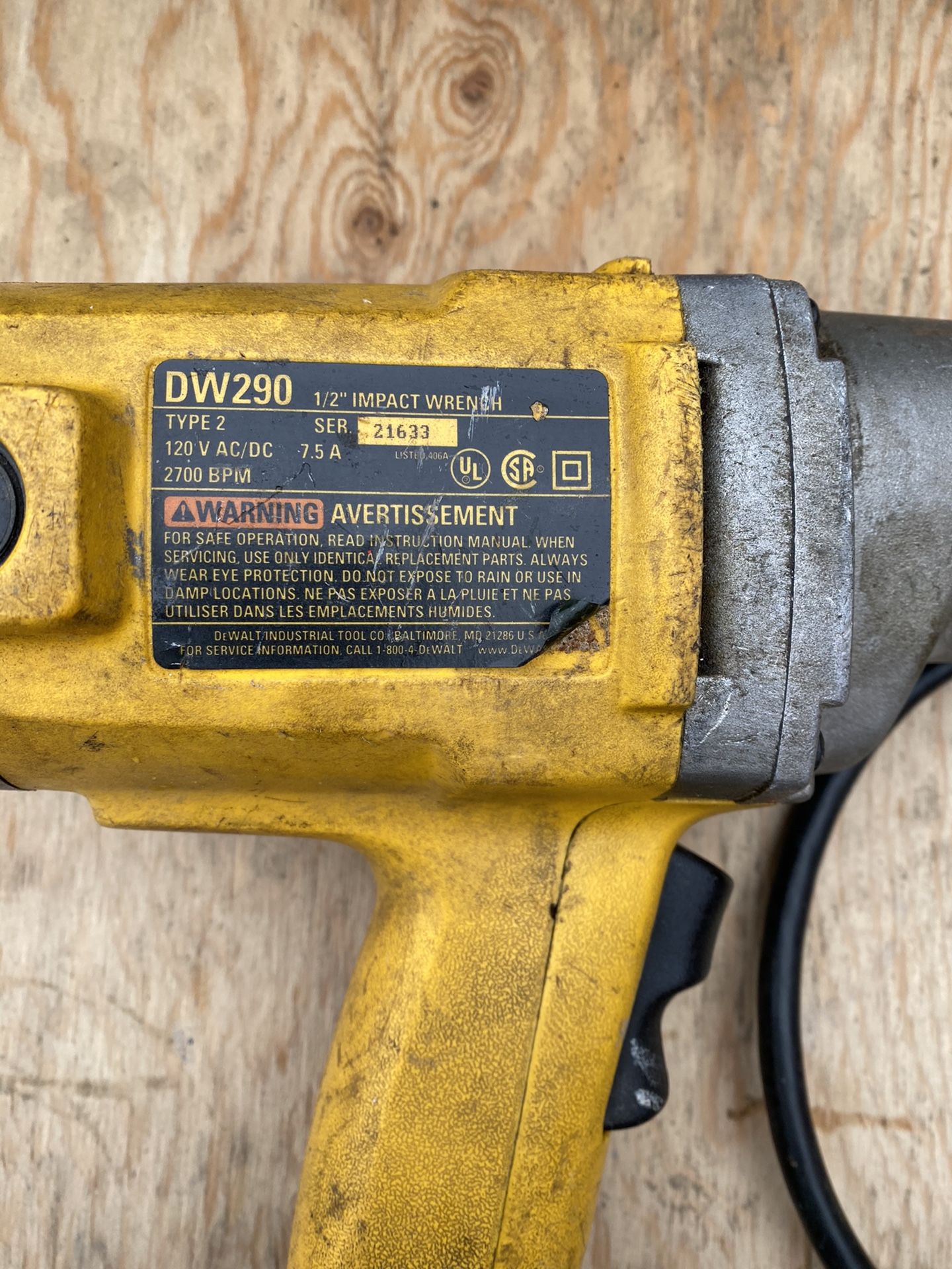 Dewalt 1/2” Impact Wrench