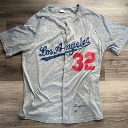 Sandy Koufax Los Angeles Dodgers SGA Promo Jersey Adult XL 1963 MVP Cy Young #32