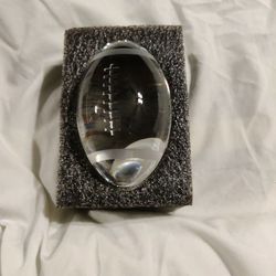 Crystal Football Paperweight
