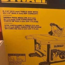 Dewalt New 81/4” Table Saw -15amp 