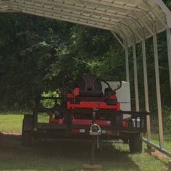 Lawn Mower And Trailer 