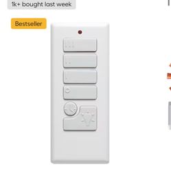 Harbor Breeze Universal 4.72-in 3 -Speed 3 -Setting White Plastic Indoor/Outdoor Angle Mount Capable Handheld Ceiling Fan Remote with Receiver Include