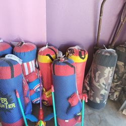 Large Punching Bags $30 Each 32 Lb Bag With Glove Small $20.16 Lb Bag With Gloves