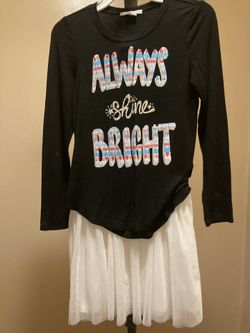 Kids size 12 shirt and skirt