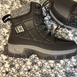 Women's Waterproof Fur Lined Mid Calf Duck Boots - Black