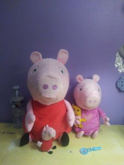3 peppa pig plushie's bundle
