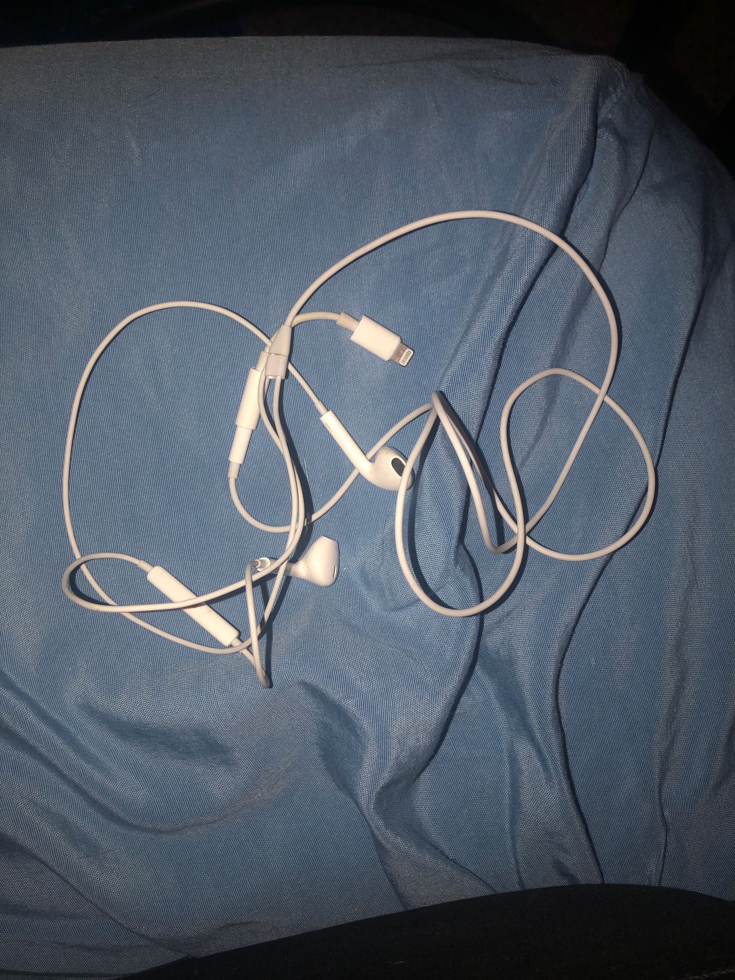 Apple headphones with adapter