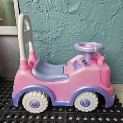 ​Vintage Tim Mee Toy Little Ms Ryder Ride-On Walker Truck - Pink/Purple