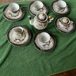 Antique Dragon Bone China From Japan