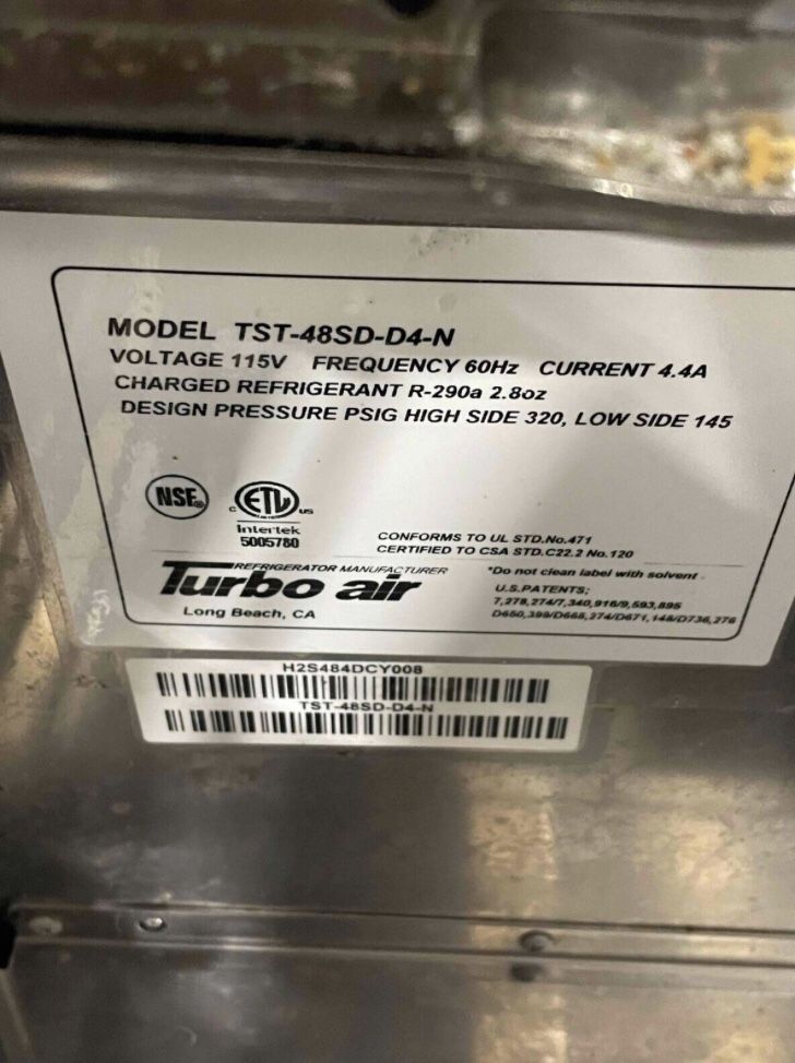 4D TST-48SD Sandwich Prep Tablee
