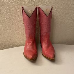 Los Altos pink lizard cowboy boots ladies size 6.5