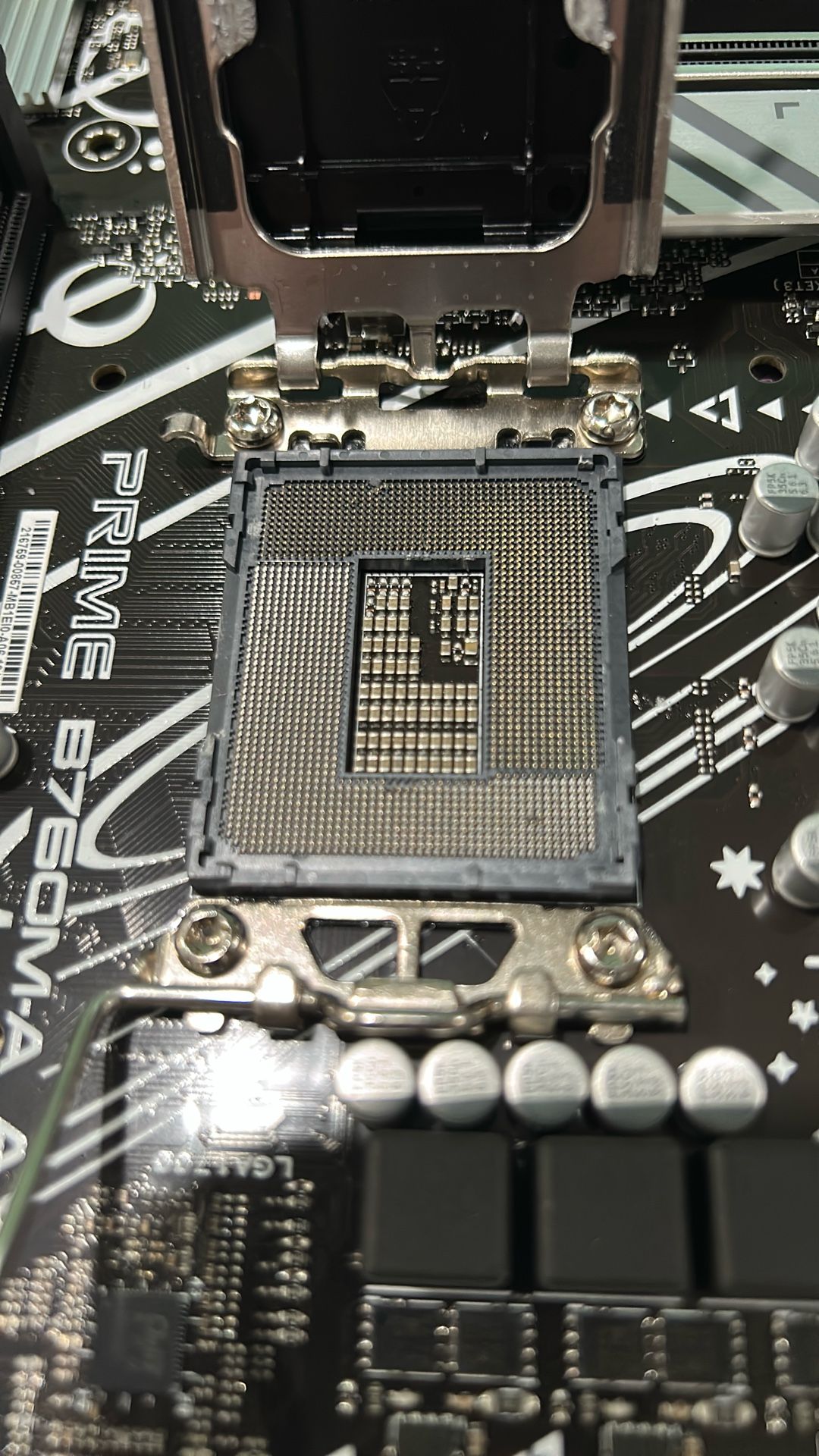 Motherboard with bent pins
